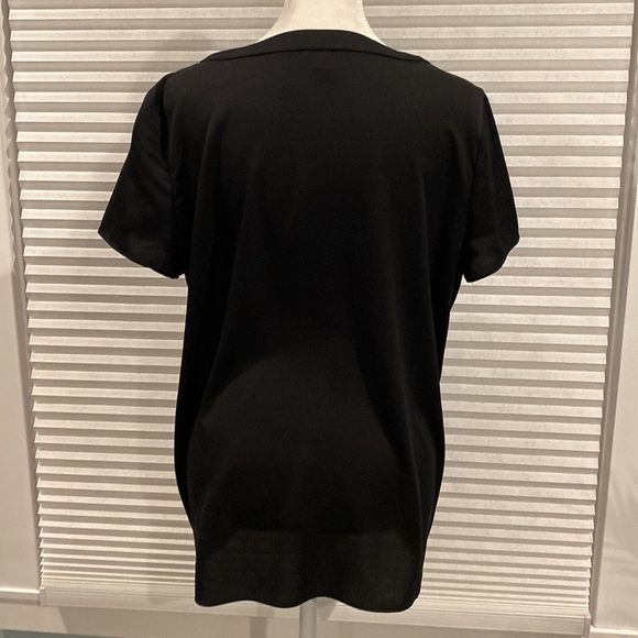 Ann Taylor Black Top covered in White Sequins - Picture 4 of 14